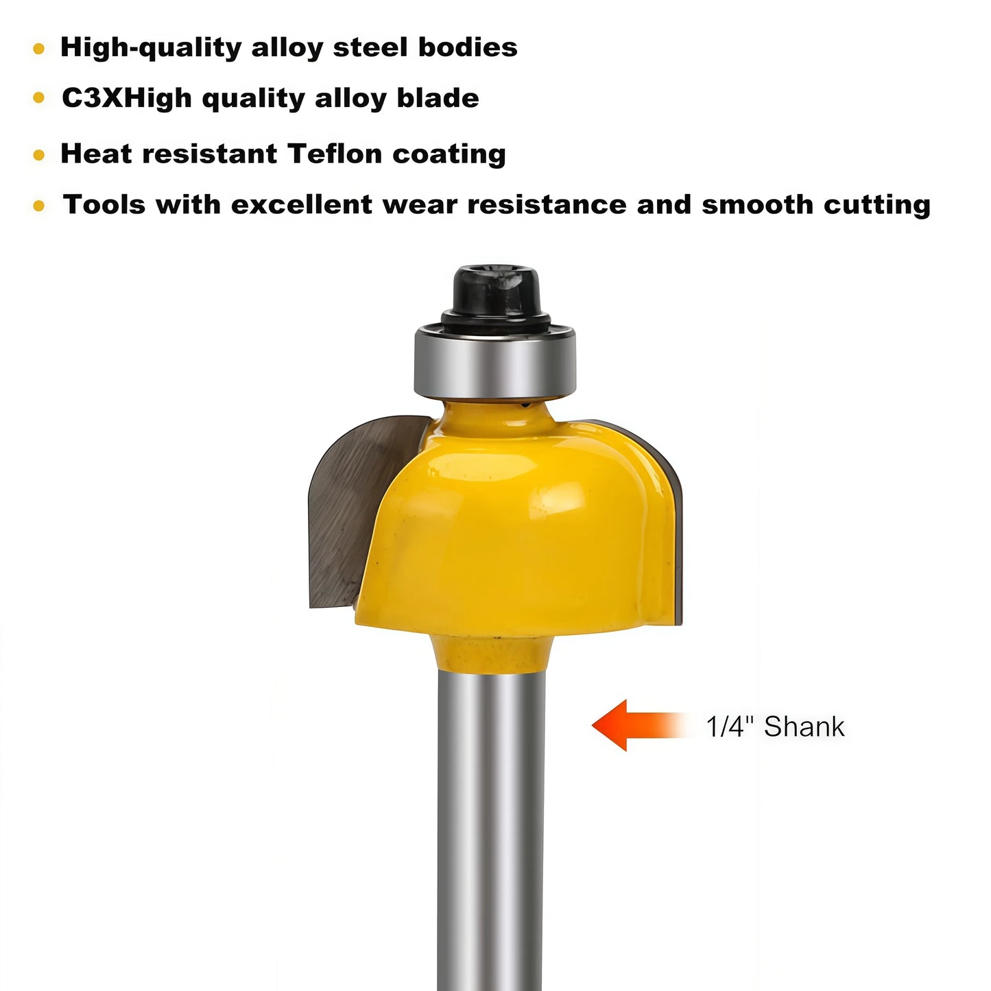 Allsome 100 Pieces Tungsten Carbide Woodworking Router Bit