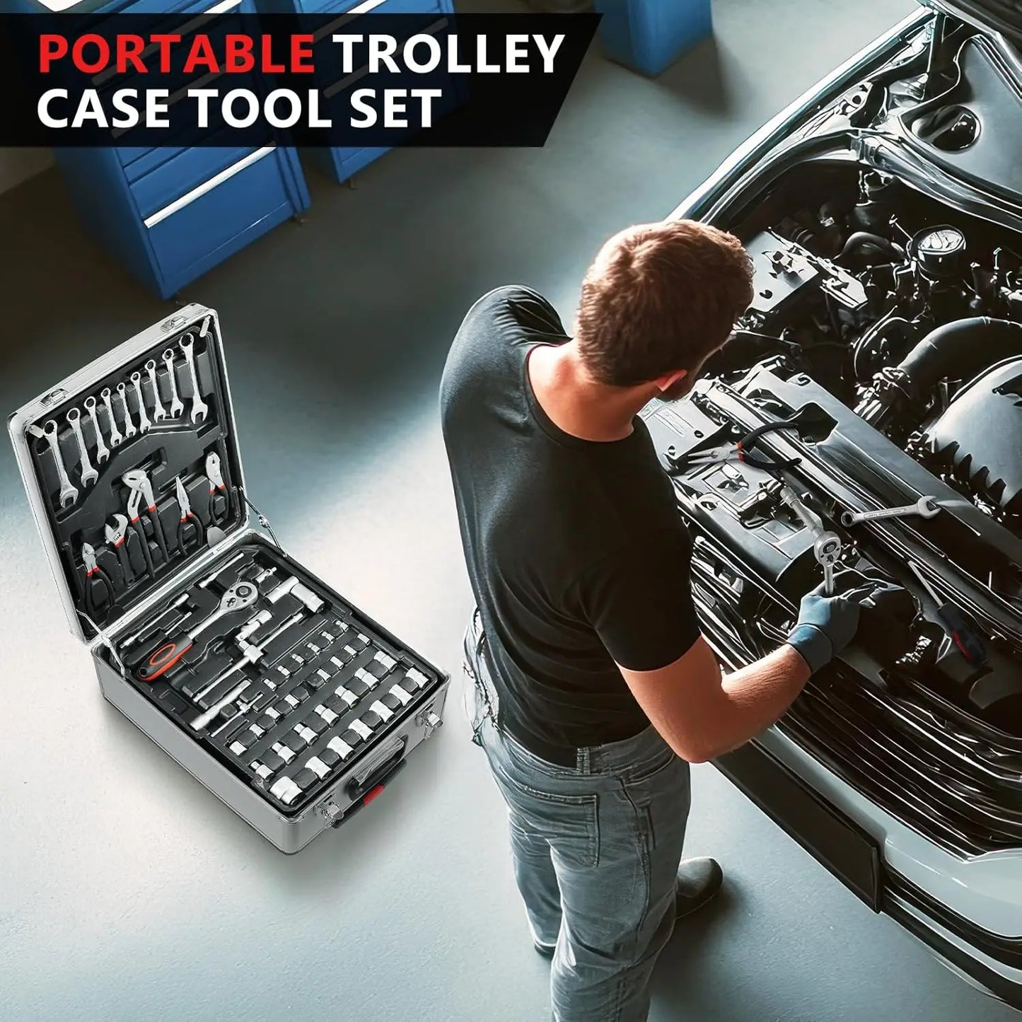 TLGREENDIY 799Piece Tool Set With Trolley Case For Home Repair