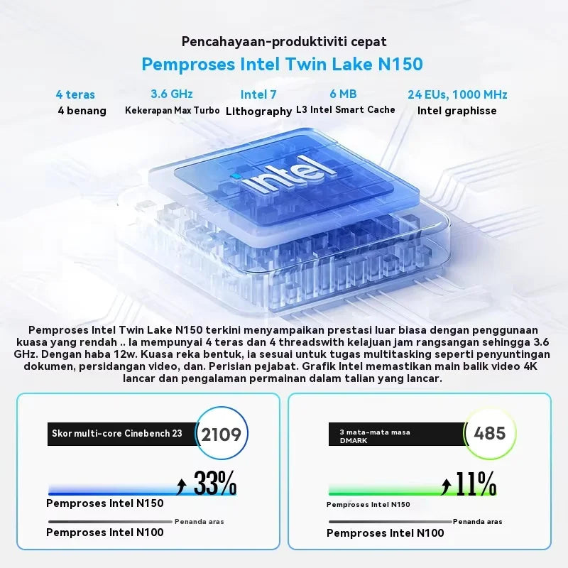 Chuwi MiniBook X N150 2in1 Laptop Tablet Windows 11