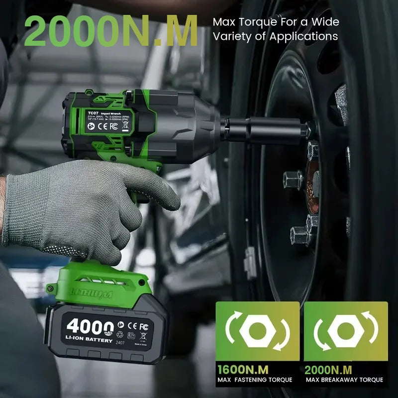 TaskStar Brushless Impact Wrench Cordless For Makita 18V Battery