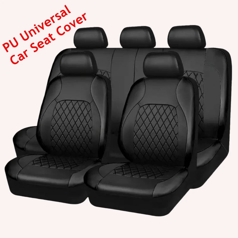 AUTOYOUTH Universal PU Leather Car Seat Covers for All Seasons